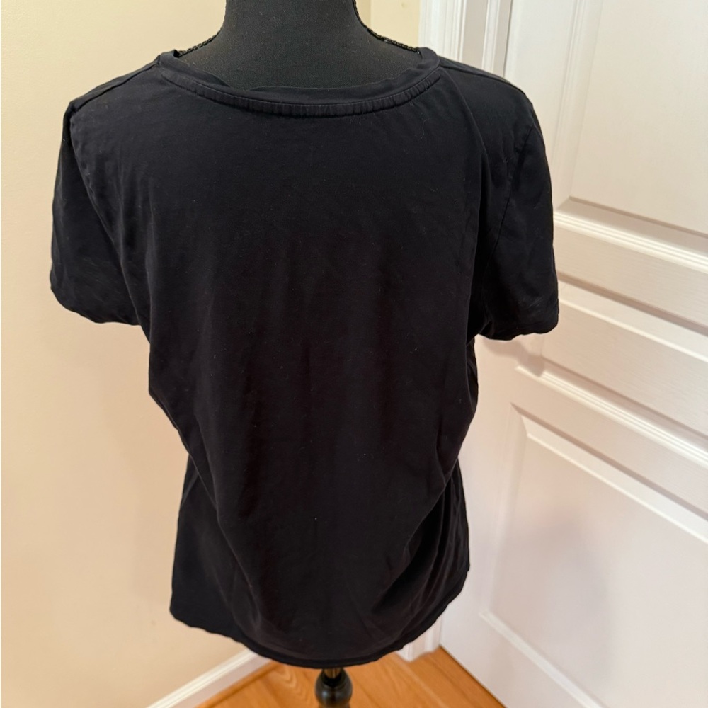 Armani Exchange Black Tee with White Logo - Picture 4 of 5
